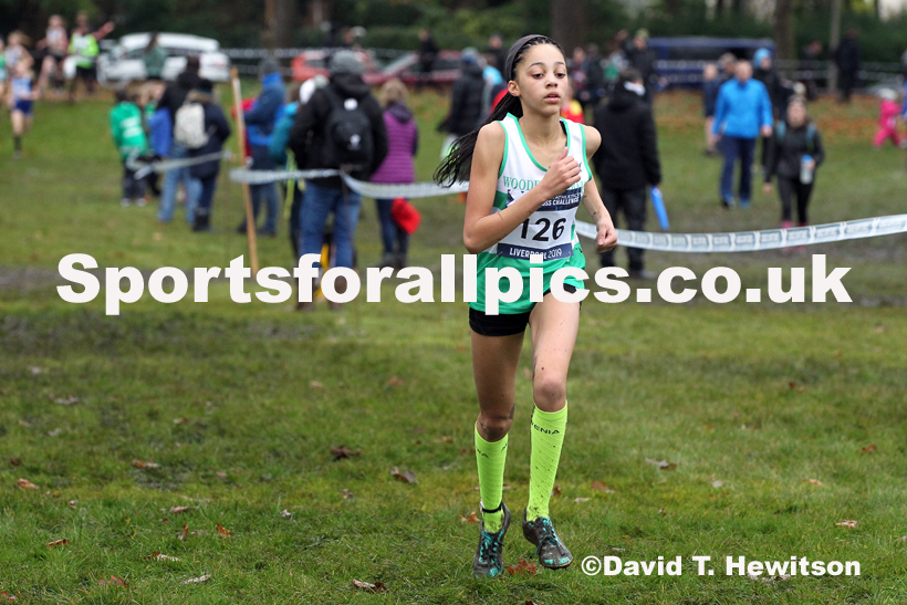 Girls under-13s, 2019 European Cross Country Trials and British Cross Challenge, Sefton Park, Liverpool.  Photo: David T. Hewitson/Sports for All Pics